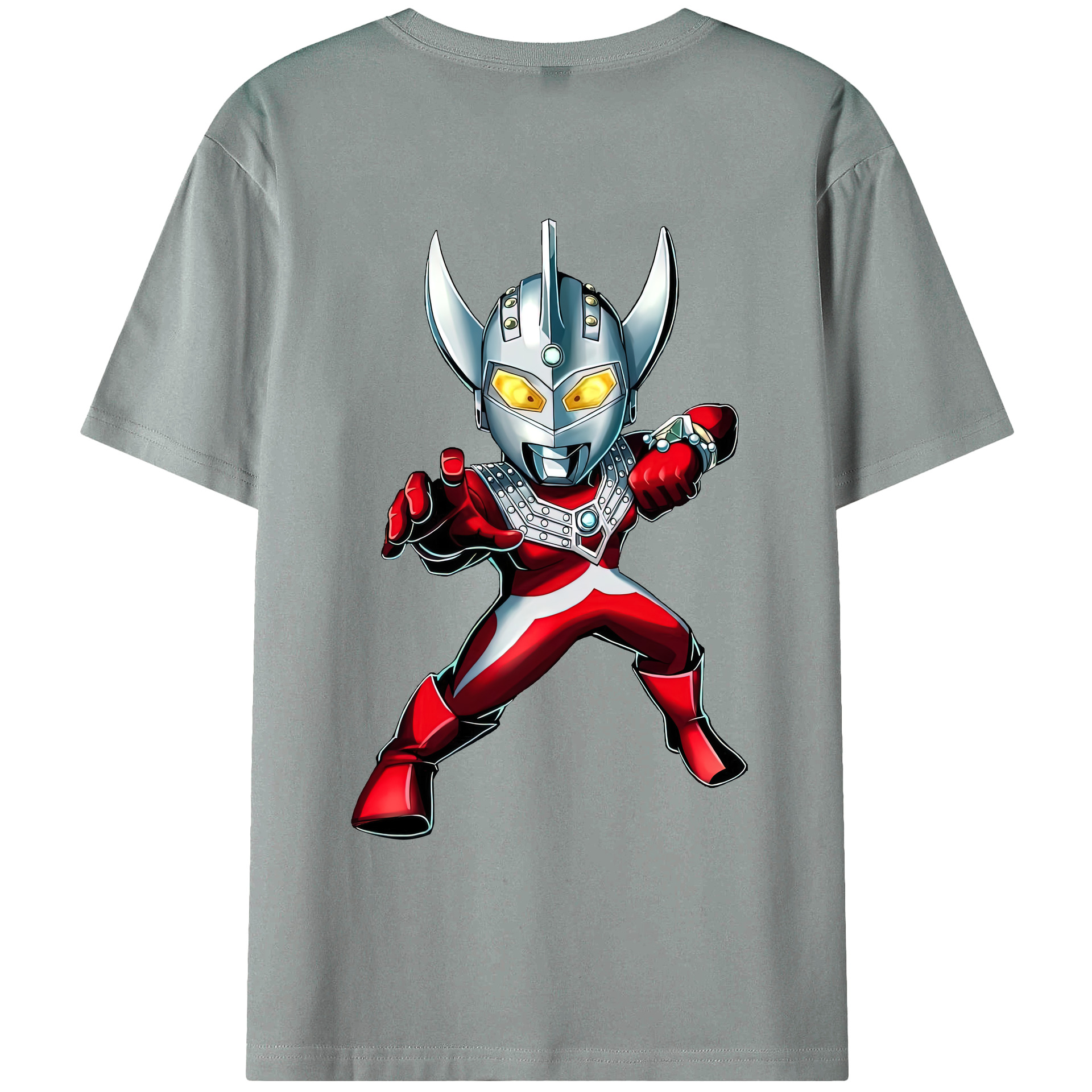 （画像用） ウルトラマン Ultraman 綿100％ メンズ半袖Tシャツ（バックプリント） 通気性